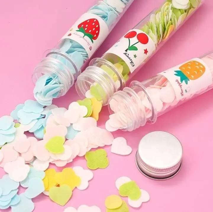 1e0edfcc8644c6ad0d84b9629a2700fd 100 PCS Disposable Flower Paper Soap With Portable Tube Bottle – Multi-Color Travel Soap Sheets For Hand Washing, Campin