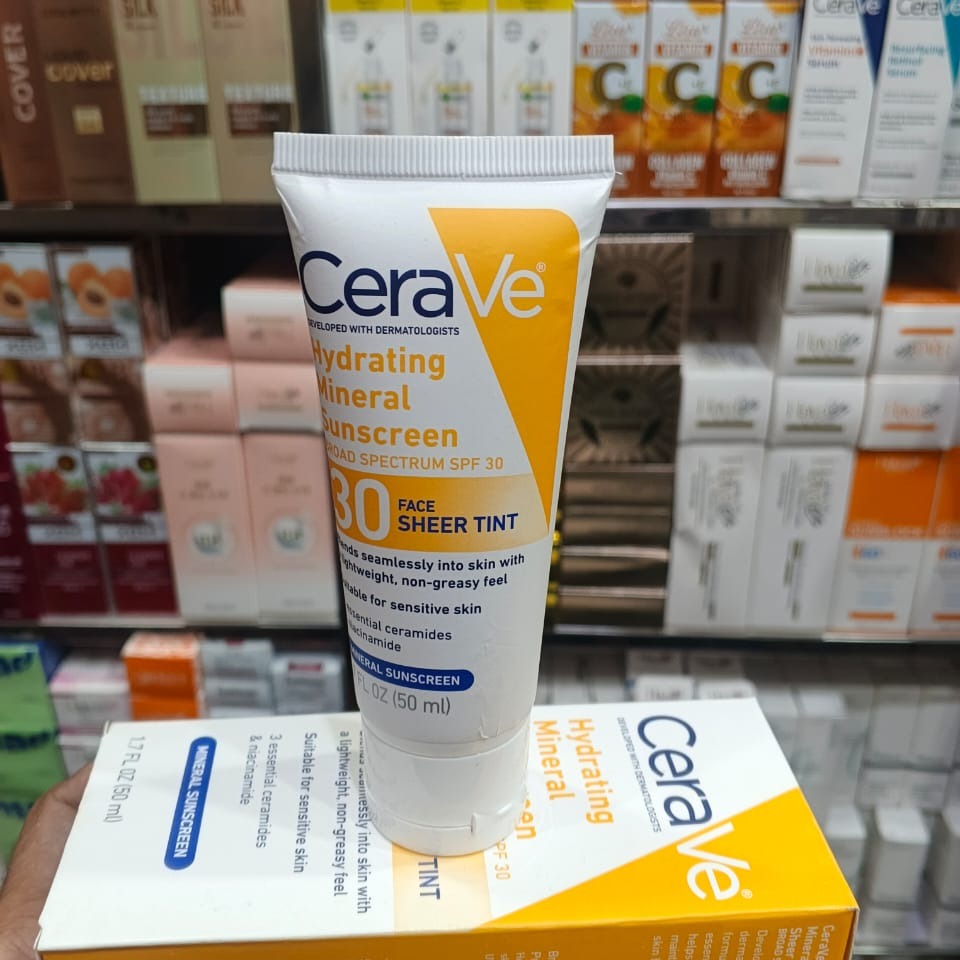 1e14044e5a28e480955d9671d605a4cc CeraVe Hydrating Mineral Sunscreen SPF 50 | Broad Spectrum UV Protection with Hyaluronic Acid & Ceramides – 50ml - Image 4
