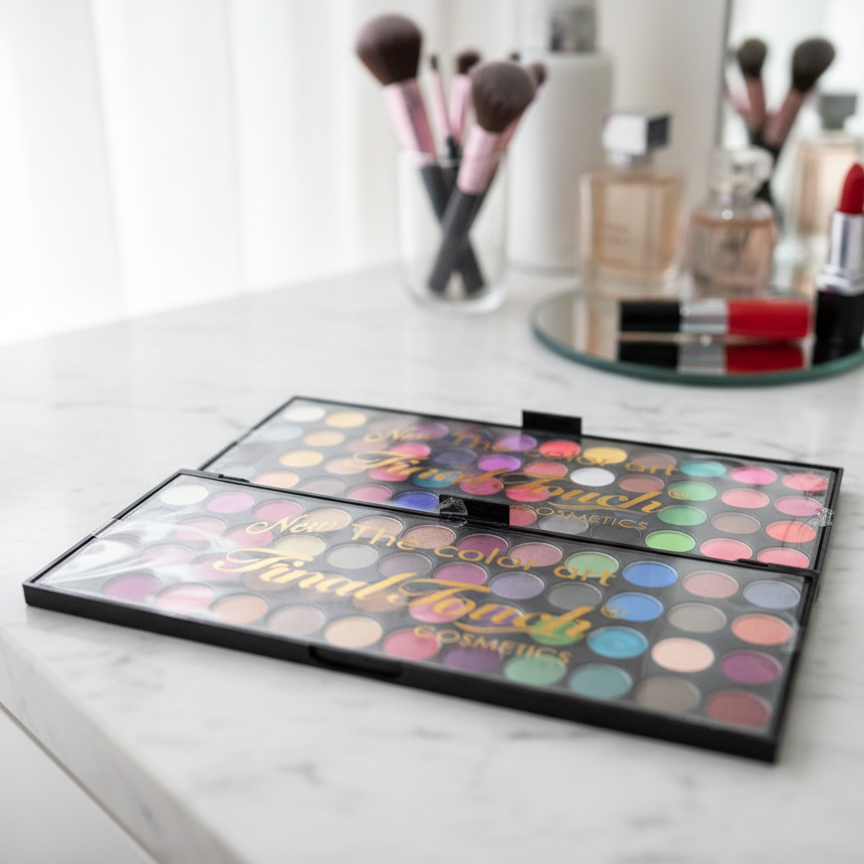 1ffb4779e3101d918574656b3a3dbeec Final Touch Eyeshadow Palette | 96 Colors | Matte & Shimmer | Professional Makeup Kit - Image 3