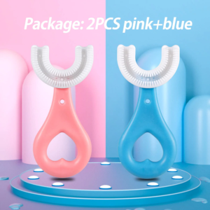 360 Degree U-Shaped Baby Toothbrush [Pack of 2] | Children Child Toothbrush Teethers Baby Brush Silicone Teeth Oral Care