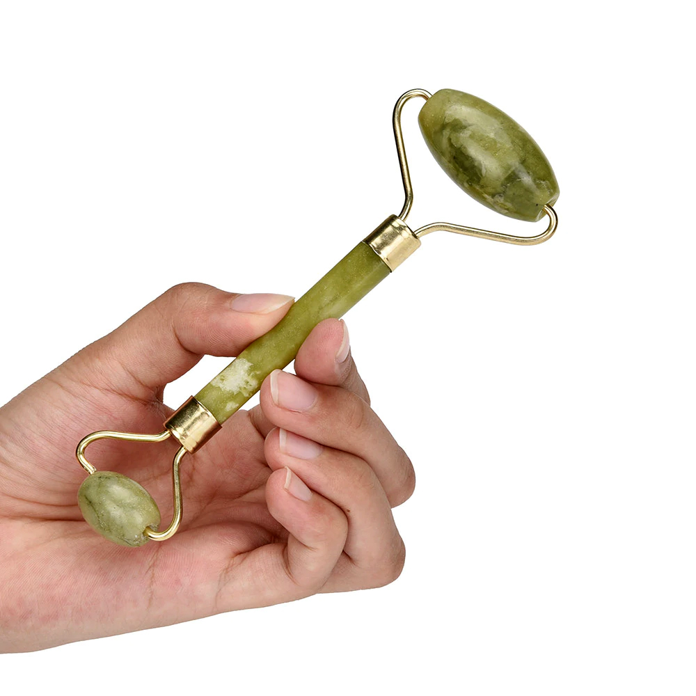2-5-2 Flawless Jade Roller With Guasha (Marble Stone) Stimulates healthier skin - Image 2