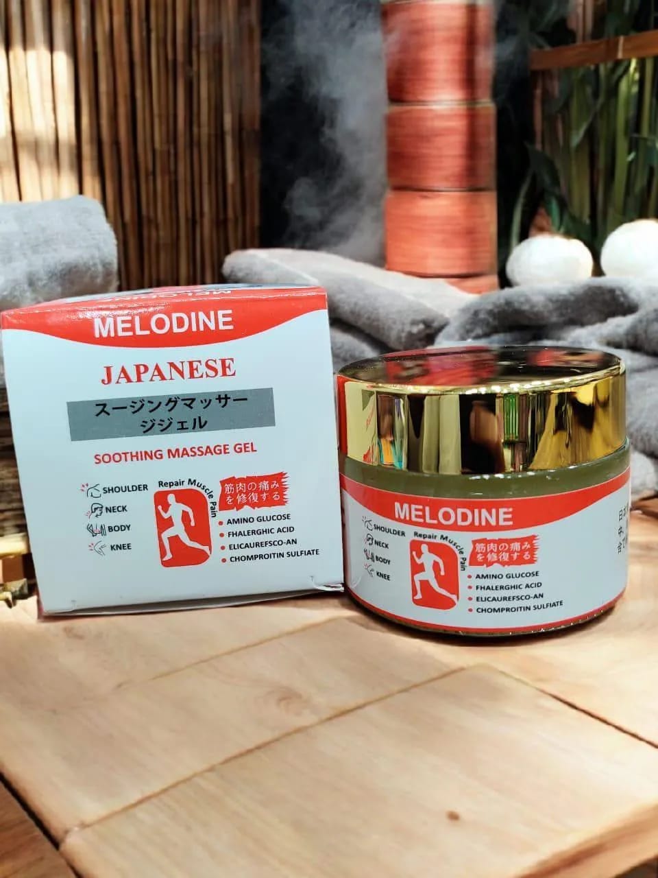 217798c903004af633cd470b313f041d Melodine Japanese Soothing Massage Gel (120g) – For Neck, Shoulder, Knee & Muscle Pain Relief - Fast Acting - Image 2