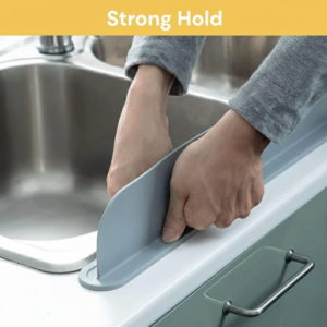Silicone Sink Splash Guard With Suction โ Flexible Water Splash Stopper for Kitchen & Bathroom Faucets, Countertops & Cl