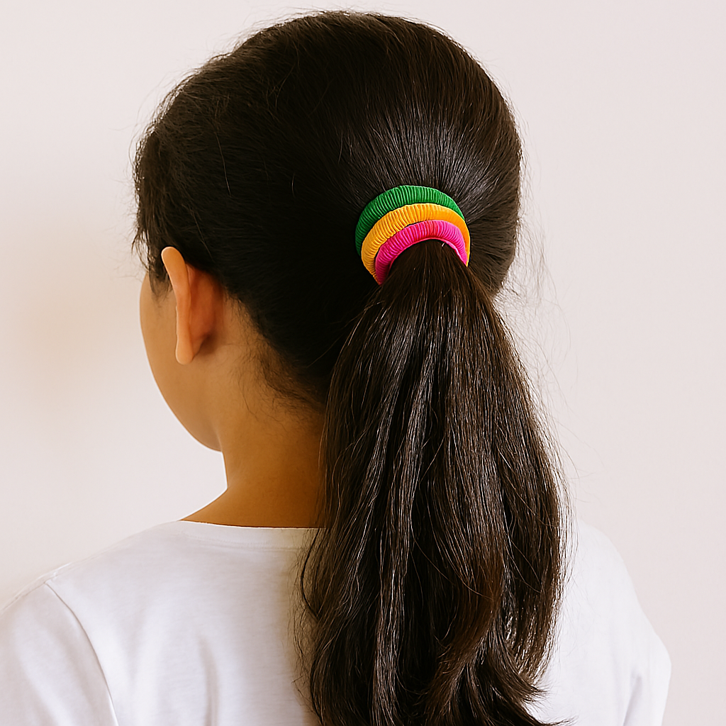 238d896a7d83fec801f1fe59bfaae911 Pack Of 8 Hair Poni Set – Durable And Stylish Black And Multicolor Hair Bands For Women And Girls – Strong Elastic, Comf - Image 2