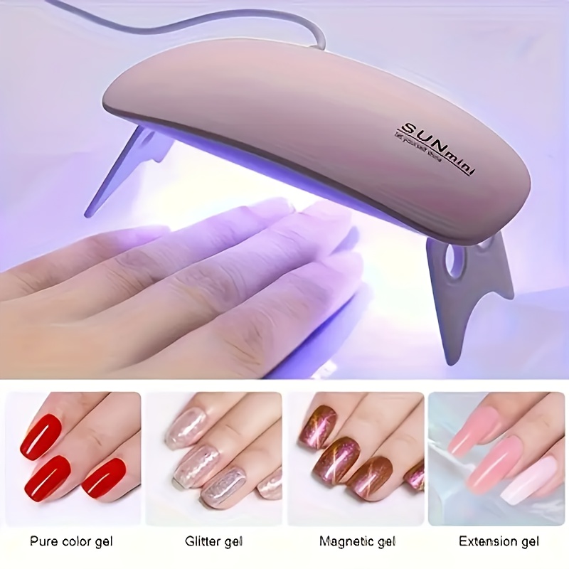 23c7a31eaa1ee4ef768d9d43f4f1d299 UV Led Lamp For Nails 6W Nail Lamp Light With Timer Mini Premium Quality Smooth Finish - Image 3