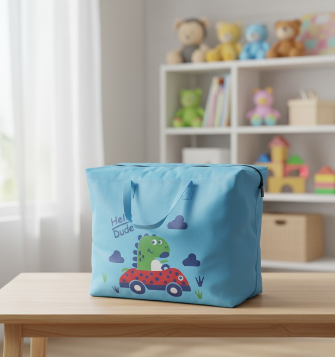 251daf3a38ebbc5a264bc8e5aa507e66 Large Capacity Storage Bag With Cute Dinosaur Print – Foldable, Durable, And Perfect For Toys, Clothes, And Everyday Org