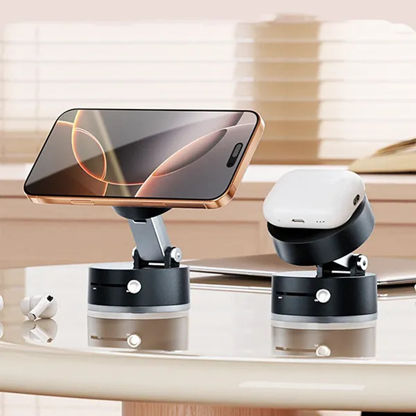 25a6e72036d8cbb3e7f8ee9fd537c544 360° Magnetic Phone Holder – Strong Magnetic Suction Mount for Car, Desk & Tabletop Use - Image 2