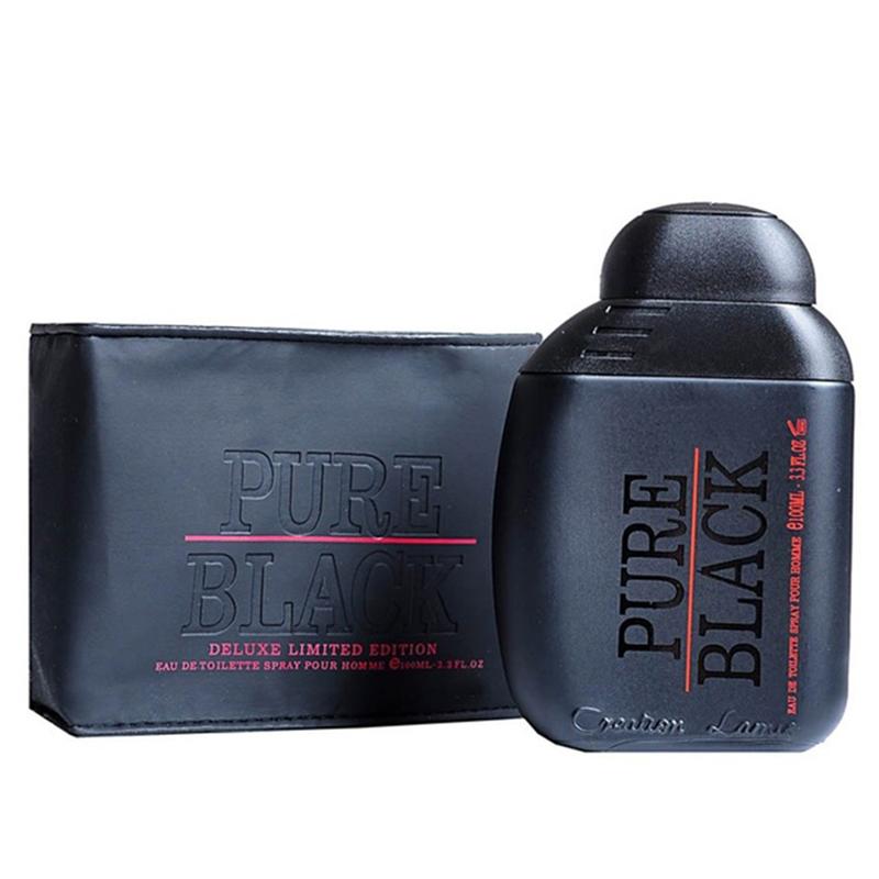 Pack of 1 - Creation Lamis Pure Black Eau de Toilette Spray for Men, Bold and Masculine Fragrance, 3.4 Fluid Ounces – Lo