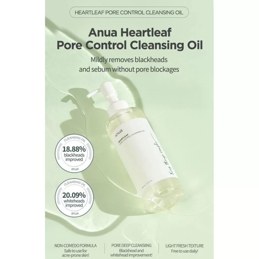 28c460859a39cb5cd036be5f35589f31 Anua Heartleaf Pore Control Cleansing Oil | Gentle Deep-Cleansing Korean Skincare – Imported - Image 2