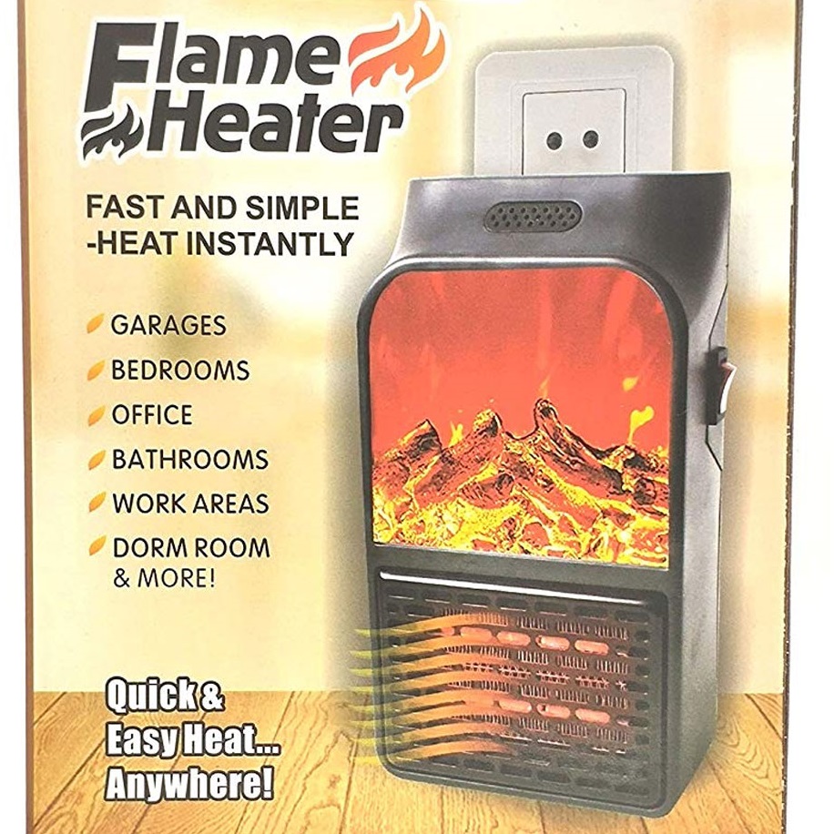 28d630aa1018cb1bef9ca7cc32d33847 Flame Heater 1000W – Portable Electric Plug-in Room Heater with Flame Effect & Remote Control - Image 5