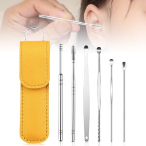 Ear Cleaner,The Most Professional Ear Cleaning Master Ear Cleaning Kit,Ear Cleaner Earwax Removal Tools with Pu Leather