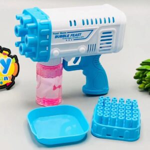 Bazooka Bubble Gun Toy – Fun Automatic Bubble Machine For Kids With Bubble Solution And Tray (Random Color)
