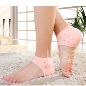 Silicone Heel Protector Sleeve for Cracked Heels & Pain Relief – Breathable & Cushioned Support