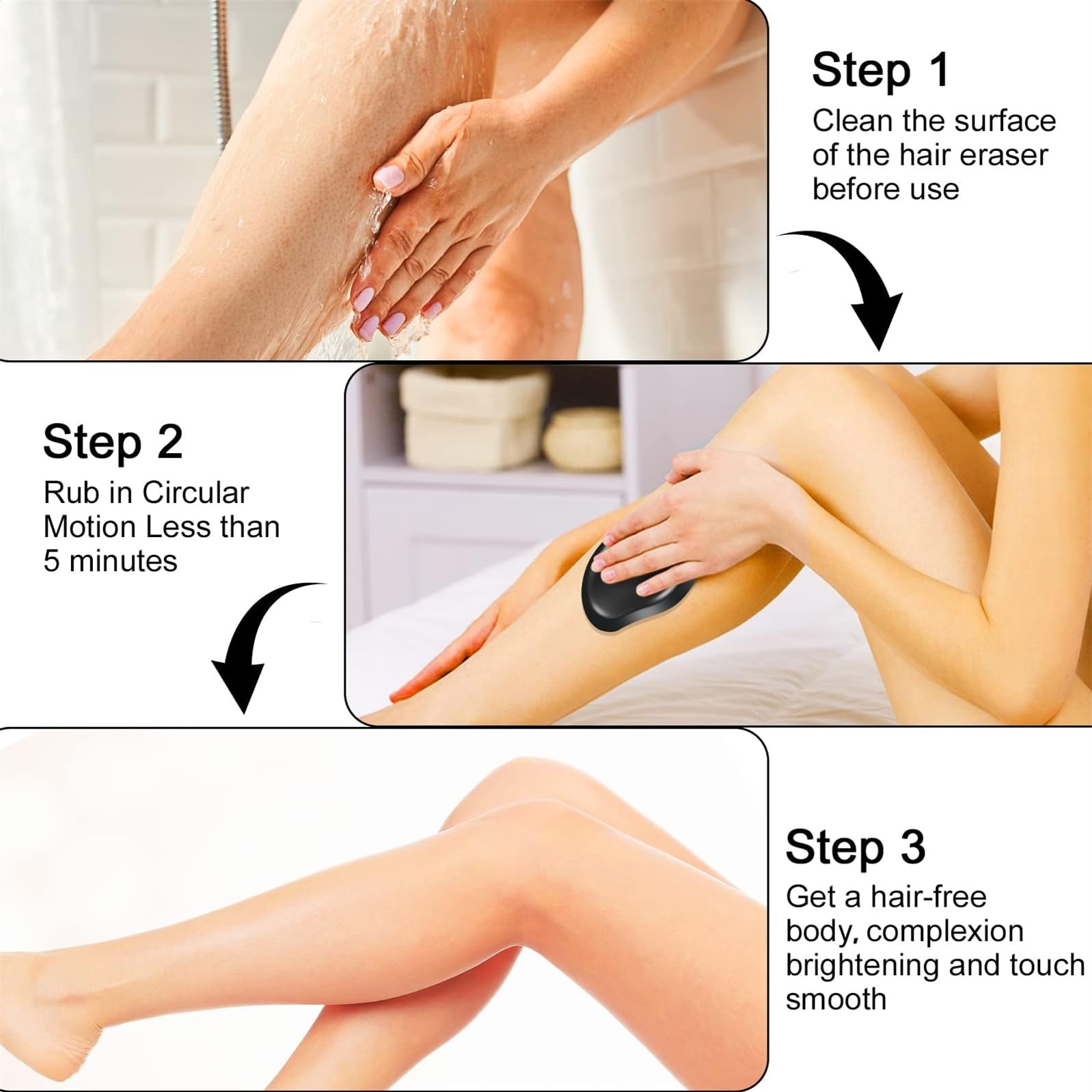 2cf3ba69ec4b54e5a47a47d5bc997efa Crystal Hair Remover Easy Smooth Skin Solution For Effortless Hair Removal And Gentle Exfoliation (Random Colors) - Image 3
