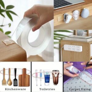 Nano Tape Double Side Tape | Washable Reusable Tape (3 Meter)