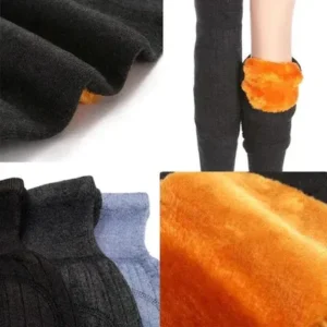 (Pair) Unisex Cashmere Wool Knee Warmers – Winter Thermal Velvet Knee Pads for Men & Women | Soft Brace Support Protecto