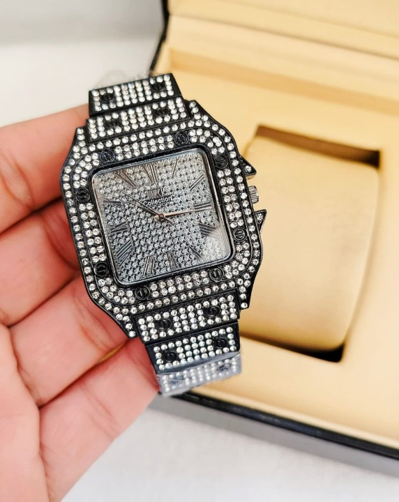 2e1f60f8855f31195b362eed0615f200 Ladies Stylish Stone Watch – Elegant Wristwatch with Sparkling Stones, Fashion Accessory for Daily Wear & Occasions - Image 5