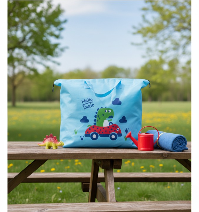 2ef9aa13adf85911f7712f453543a41a Large Capacity Storage Bag With Cute Dinosaur Print – Foldable, Durable, And Perfect For Toys, Clothes, And Everyday Org - Image 3