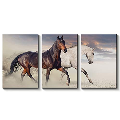 2f13ce0b437201a3194ed60c81aa55bd 3 Pc Black & White Horse Wall Décor Photo Tiles | Elegant Design | Self‑Adhesive Double Tape | Size 8x11
