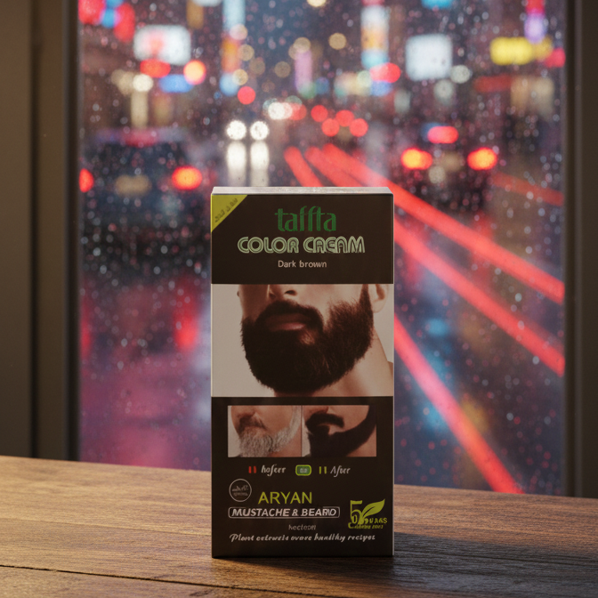 2f7bc09de8753ff4e235f2bbd3fd4ea6 Aryan Mustache & Beard Color Cream (Dark Brown) – 5-Minute Instant Grey Coverage with Plant Extracts - Image 2