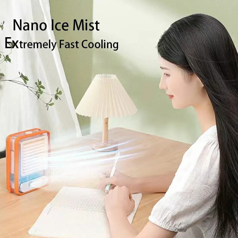 3164154cccad2134b3c19c95710e5222 Portable Desktop Air Conditioner USB Mini Air Cooler Fan Water Cooling Fan with 3 Speed Spray Humidifier Purifier for Ca - Image 4