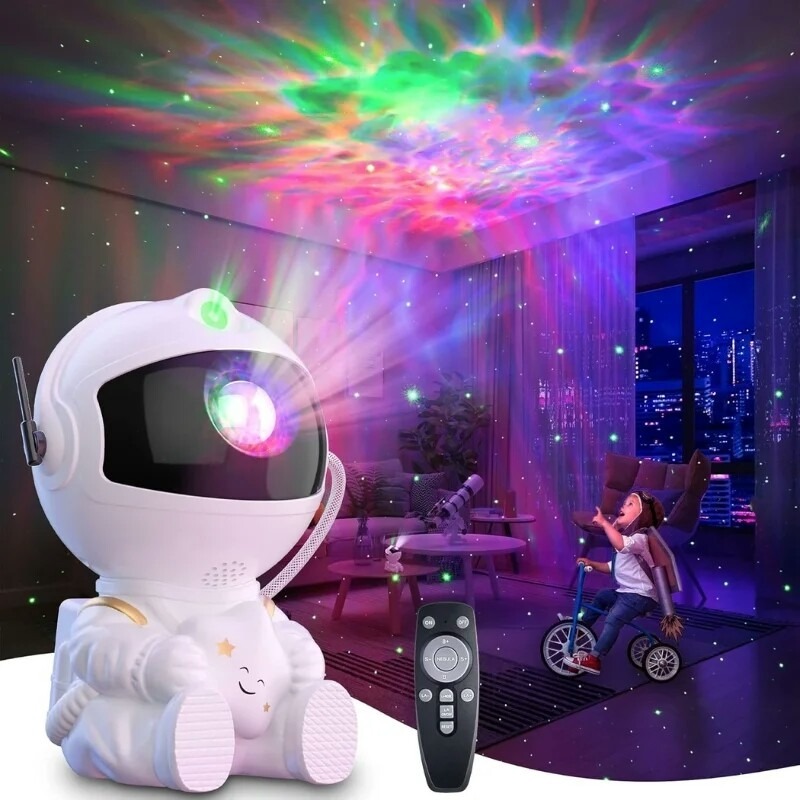32c140e5f8543a2556986da210e57591 Astronaut Starry Sky Galaxy Projector Rotating Nebula Night Light with Remote Control & Timer for Kids Room & Home Decor - Image 2