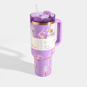 1200ml Stainless Steel Stanley Tumbler Glossy Marble Shades | Premium Vacuum Insulated Travel Mug | Leakproof Cup For Ho