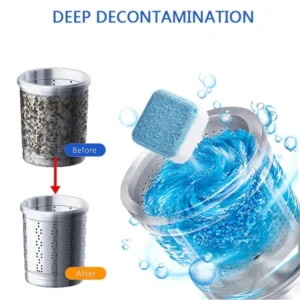 Pack Of 1 Washing Machine Cleaner Tablets – 12 Tablet | Deep Cleaning & Deodorizing For Front Load, Top Load & HE Washer
