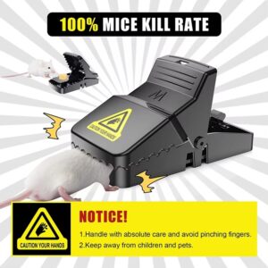 Durable Mouse Trap Pack Of 3 – Reusable Rodent Catcher For Home, Kitchen, And Office Use With Strong Spring Mechanism An