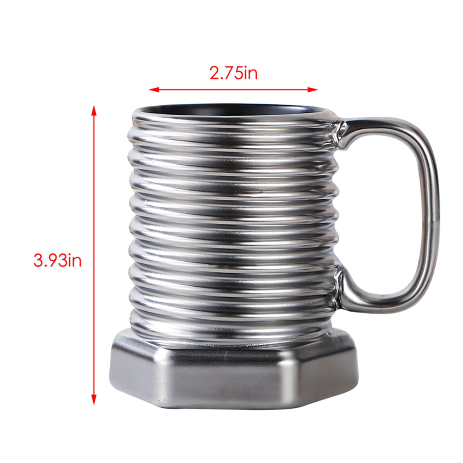 3681727e9a6de626a2a87ab827f8759e Screw Shape Ceramic Coffee Mug: Unique 3D Porcelain Tea Cup with Sculptural Twist Design. - Image 3