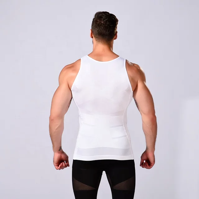 36adbc4f1131ce201f5f2912c4791e3f Men's Slimming Compression Body Shaper Tank Top - Abs Abdomen Waist Trainer Vest - Breathable Muscle Shirt Undershirt fo