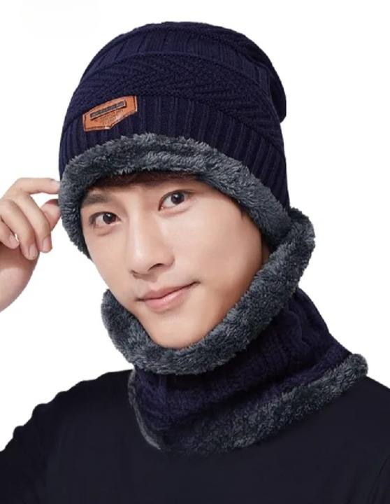 37307f4084965439f54335384c132bfd Wool Cap With Neck Warmer | Beanie And Scarf Set With Fleece Mask | Winter Thermal Wool Cap For Men And Women - Image 2