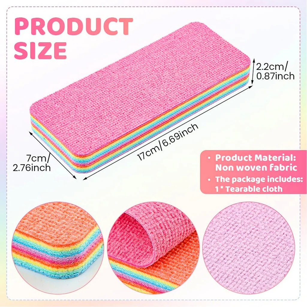 3838d832f37e30b230dc5f57b3e15200 Multi-Purpose Microfiber Rainbow Sponge – 12 Layer Durable Cleaning Sponge for Kitchen & Household Use - Image 3
