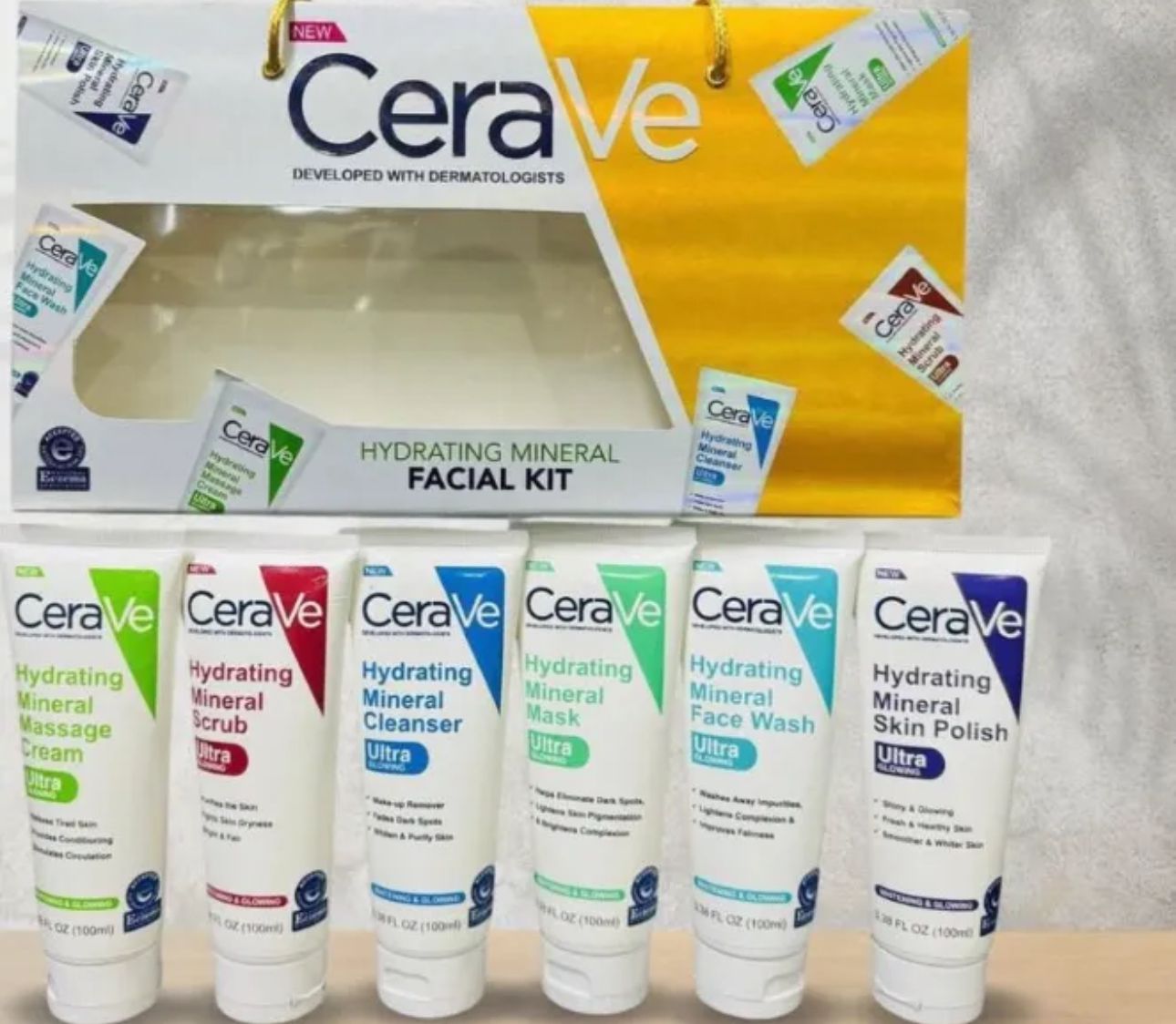 383a92fe178e95d2fb54a76e69abab62 CeraVe 6 In 1 Hydrating Mineral Facial Kit For Deep Cleansing, Brightening And Glowing Skin