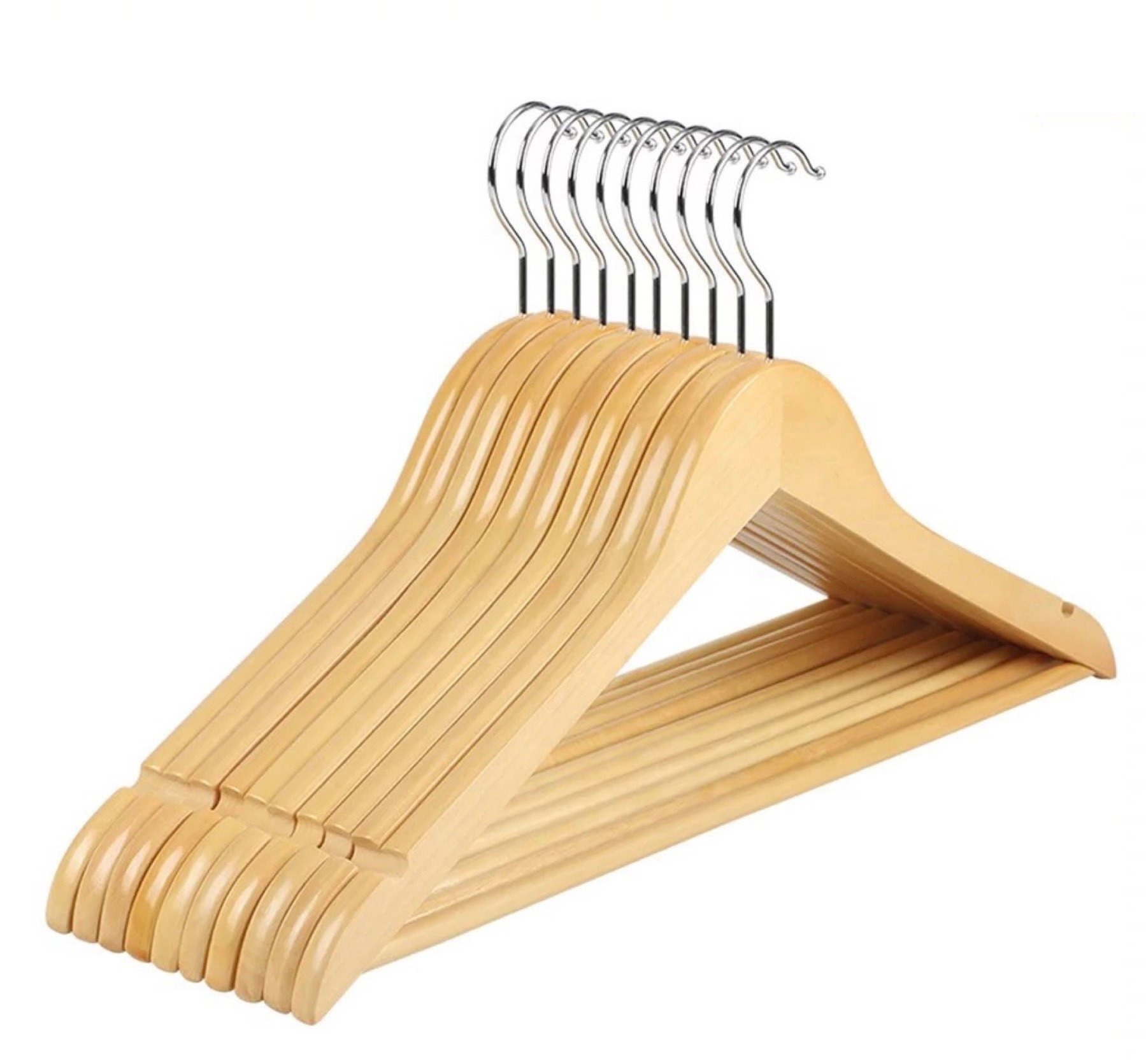 38707530e51b31e417e5ea86e74457d9 1Pc Premium Wooden Clothes Hangers Pack Non Slip Heavy Duty Coat And Suit Hangers With 360 Rotating Hook - Image 2