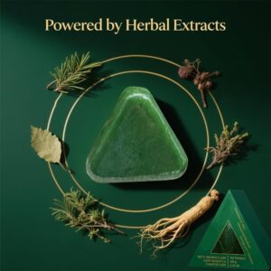 Nature Triangle Shampoo Bar | Nature Seven Green Soap | 50g | Plant‑Based | Calming & Strengthens Hair | Made in Pakista
