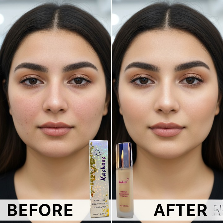 38e3a271640327691486eaa379a22fd9 Kashee’s 24 Hrs High Coverage Foundation 20ml | Long Lasting Matte Finish | Lightweight Full Coverage Liquid Foundation - Image 3