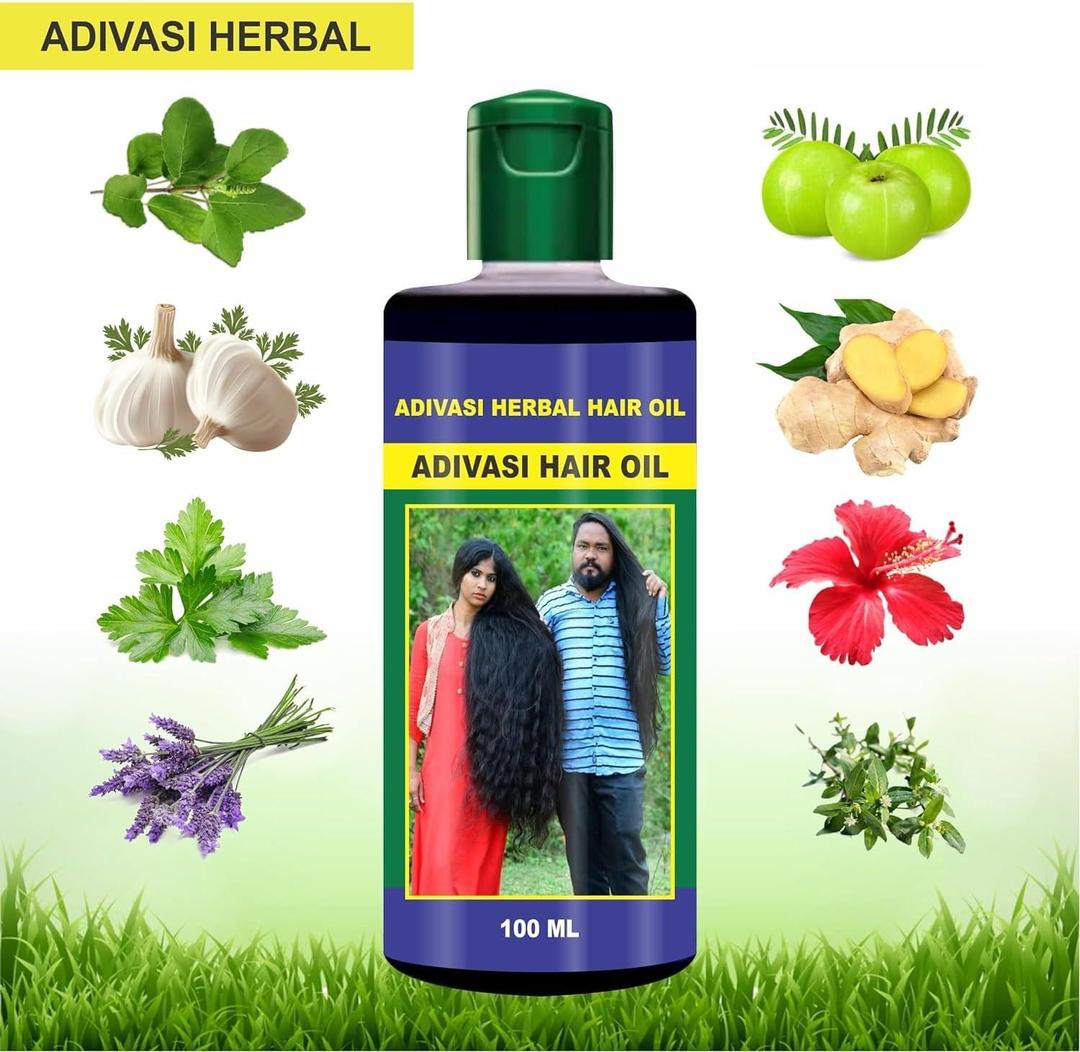 398b55bcef809992924d087f8d87576f Adivasi Herbal Hair Oil And Shampoo Deal Pack Of 2 – Natural Hair Care Combo For Strong, Shiny, And Healthy Hair (Oil 10 - Image 3