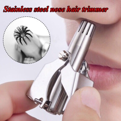 39ac748ea02dc01a959897201ee67fa9 Mini Portable Stainless Steel Nose Hair Trimmer | Manual Grooming Tool | Safe & Durable