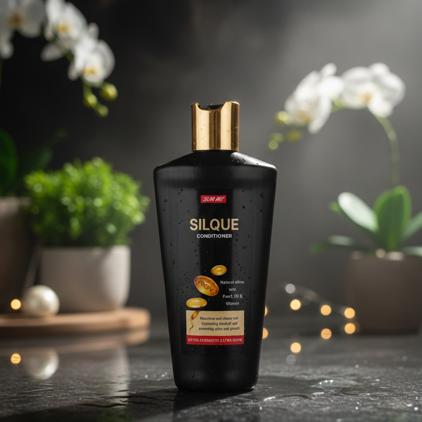 3a97ab2439b6f9e2b8d1ed08523c360f Sum Art Silque Conditioner Providing Gentle Care Nourishing Formula Strengthening Quality - 150ML - Image 3