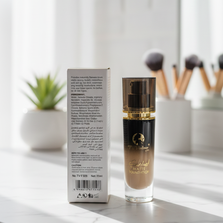 3b217aa1316e9345a0236d50e657c5f5 TV Parlour Subdued Matte Foundation In The Shade Latte Providing Smooth Coverage - 28ML - Image 2