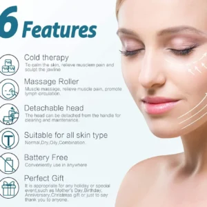 MARZAHAR Ice Roller for Face & Eye Puffiness Relief, Cold Gel Ice Face Roller Massager - Ice Roller Cool Roller For