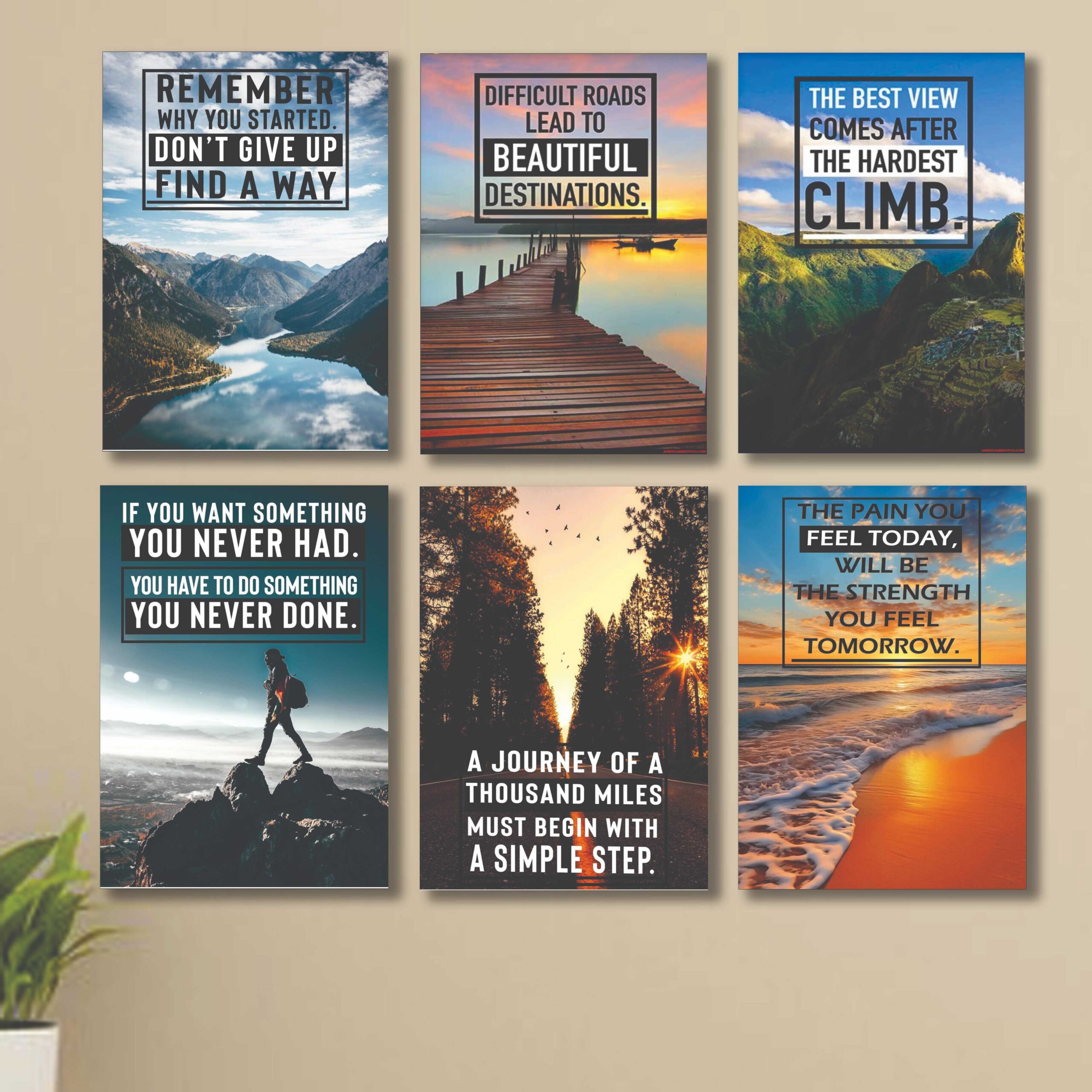 3b57ea17e9342d1eacb06090b8f62d1d Set of 6 Wall Art Wooden Phototile Frames for Wall Decor