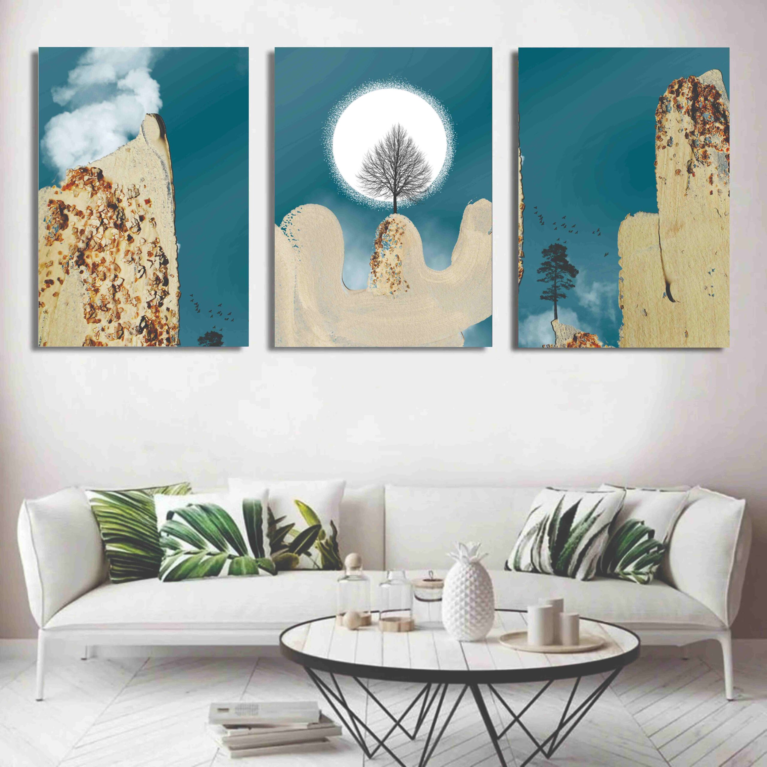 3c0049401adbc2e3bec605fb3447fe0c Set of 3 Wall Art Wooden Phototile Frames for Wall Decor