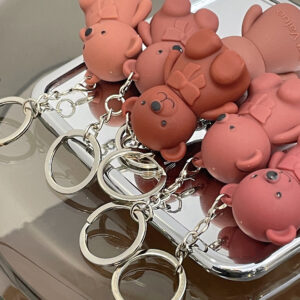 6-Piece Cute Bear Keychain Liquid Lipstick Set – Mist Matte Velvet Finish, Moisturizing Lip Stain, Waterproof & Long