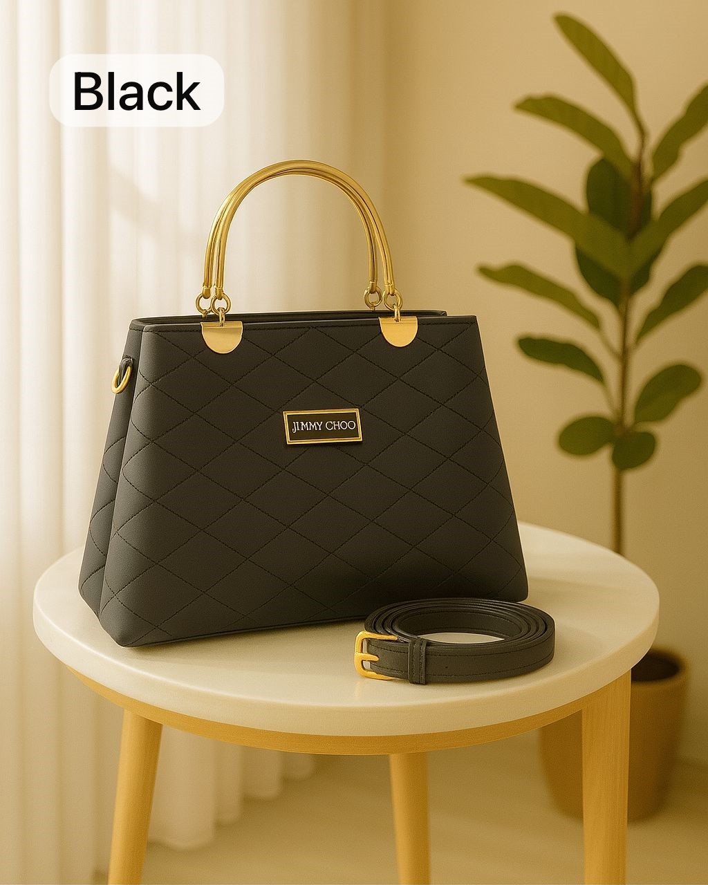 3cc545da819b315a18b3be99aa95db3e Premium Quilted Faux Leather Handbags with Golden Metal Handles - Elegant Shoulder Tote Collection - Image 2