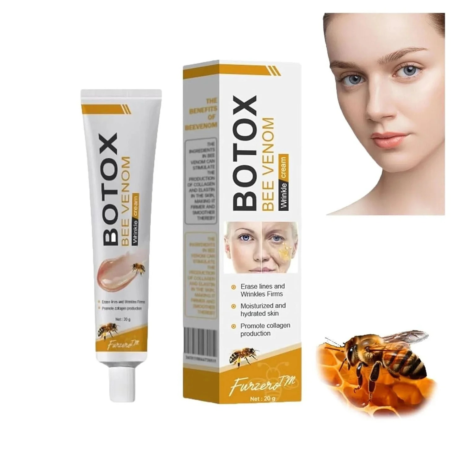 3d10b37f30cdec3e4f9250846dbb26b7 Botox Bee Venom Wrinkle Cream | Anti‑Aging Moisturizer | Collagen Boost | Reduce Wrinkles & Fine Lines 30gm - Image 2