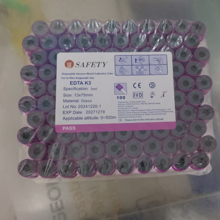 3df72ea2f57822906e0648512285991b 100Pcs Safety Blood Collection Tube erfect Choice For Medical Blood Storage And Laboratory Needs - 3ML - Image 3