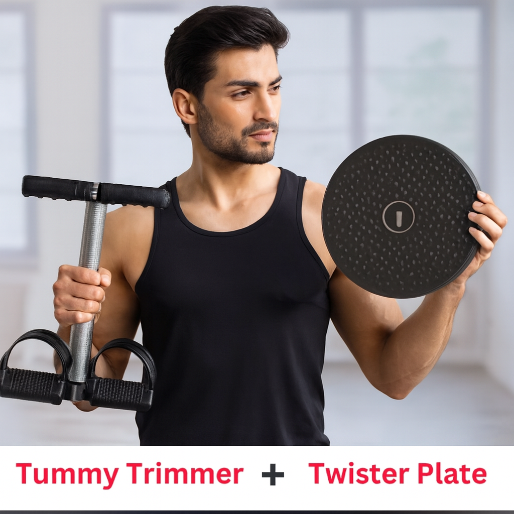 3eb802f1b5537f0eb9fb44f65a0d8dfc Twister Exercise Machine & Tummy Trimmer | Home Gym Fitness Equipment Set - Image 4