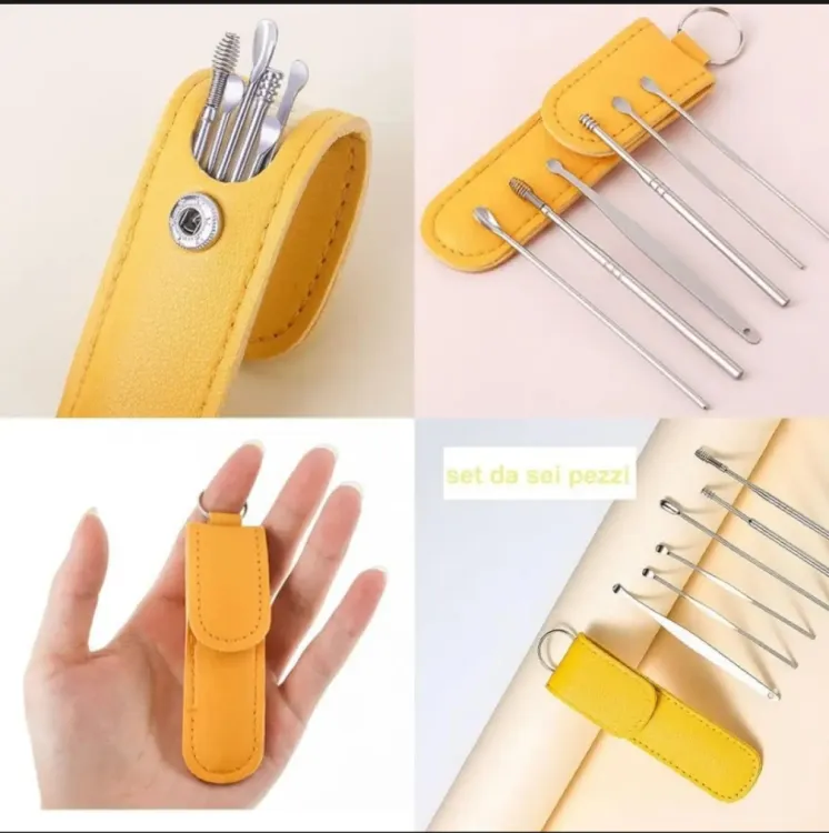 3f842fb60af0499443cb925ac9c94370.jpg_750x750.jpg_ 6Pcs Stainless Steel Ear Cleaner Set – Ear Wax Removal Curette Kit with Pickers & Spoon Tools - Image 2